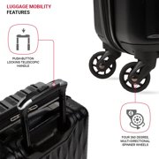 SWISSGEAR Wave Hardside Expandable 3-Piece Luggage Set with Spinner Wheels, Black