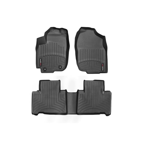 WeatherTech Custom Fit FloorLiners compatible with 2016-2018 Toyota RAV4 - 1st & 2nd Row, Black