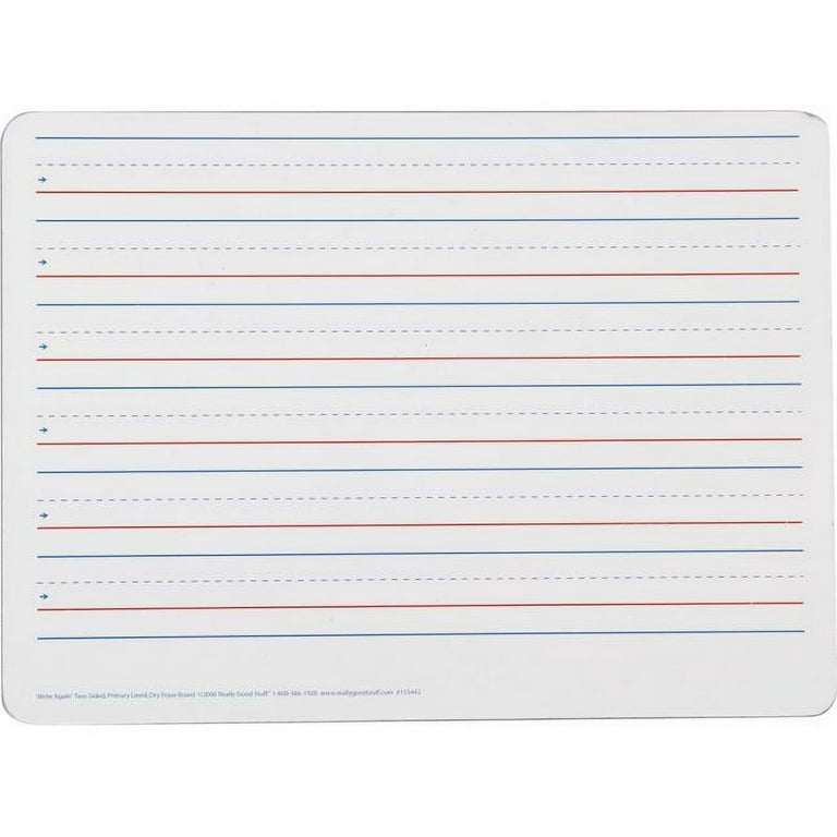 RED LINE PRIMARY DOUBLE SIDED DRY ERASE, 11 x 16 Student Response Boards  - RLPC1116-2x