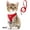 Fiery Red, variant on Fida Cat Harness and Leash Set for Walking Kitten and Puppy, Escape Proof Kitten Harness with Breathable Lightweight Soft Mesh, Adjustable Reflective Step-in Design for Kitten and Puppy.(XXXS, Pink)