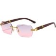 thumbnail image 2 of Gafas de sol Retro sin montura rectangulares para mujer y hombre, gafas de sol Vintage sin marco, gafas tintadas cuadradas sin marco a la moda, 2 of 5