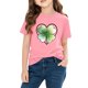 thumbnail image 4 of Blusas y camisas de manga corta con cuello redondo para niños y niñas, camisetas gráficas de manga corta, blusas con estampados bonitos para la temporada escolar., 4 of 9