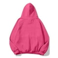 thumbnail image 4 of HCNTES Women Basic Loose Hoodie Sweatshirt Long Sleeve Kangaroo Pocket Drop Shoulder Pullovers Topï¼Hot Pink,XL), 4 of 4