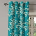 thumbnail image 3 of Ambesonne Leaf Grommet Curtain, Roses on Blossoming Branches, 50" x 63", Teal Beige, 3 of 6