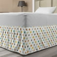 thumbnail image 1 of Geometric Bed Skirt, Colorful Polka Dots in Repeated Style, Elastic Bedskirt Dust Ruffle Wrap Around for Bedding Decor, 4 Sizes, White Multicolor, by Ambesonne, 1 of 2
