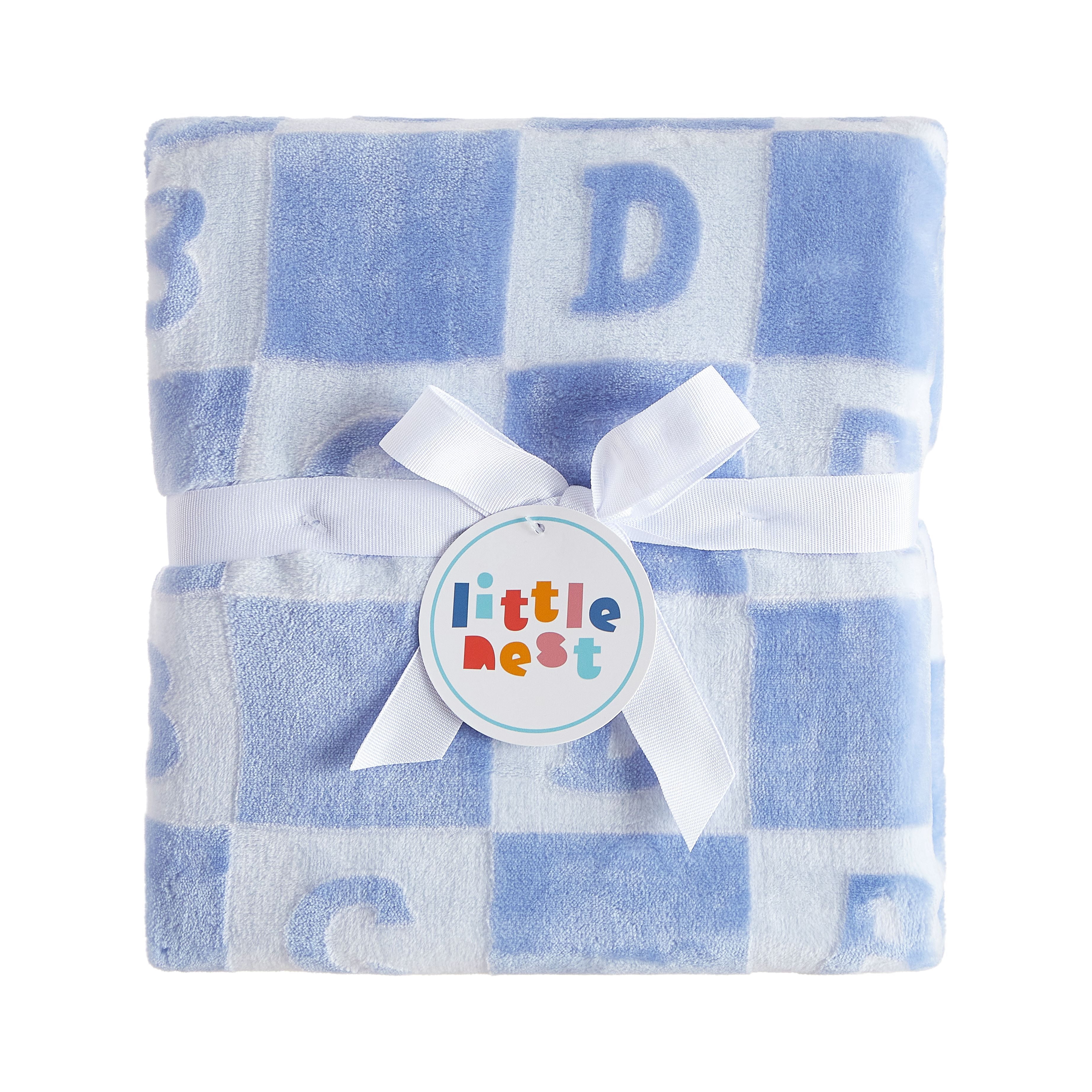 Little Nest ABC Blanket 40 in x 50 in Ultra Soft Baby Bedding
