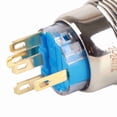thumbnail image 4 of Interruptor De Botón LED, 19 Mm, 12-24 V, LED, Resistente Al Agua, De Acero Inoxidable, Con Bloqueo Automático, Interruptor De Botón Pulsador, 4 of 7