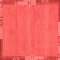 thumbnail image 1 of Ahgly Company Machine Washable Indoor Square Abstract Red Modern Area Rugs, 3' Square, 1 of 4