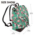 thumbnail image 2 of Disketp Tropical Flamingo Mochila de Cuero para Mujer, Bolso de Espalda Antirrobo con Estilo para Viaje, Trabajo y Uso Diario, 2 of 4