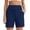 #4Navy, variant on MYAOYI Womens Shorts High Waist Wide Waistband Stretch Athletic Casual Bermuda Shorts with Pockets