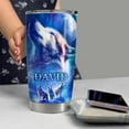 thumbnail image 6 of Personalized Wolf Stainless Steel Tumbler 20oz Tumblers with Lid Gift for Men Dad Son Christmas Birthday, 6 of 6