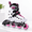 White & Pink-Medium - Big Kid (1-4 US), variant on Inline Skates For And 4 Sizes Adjustable Roller With Full Light Up Wheels Women Men Durable Outer Shell 4-12 Adults