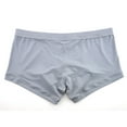 thumbnail image 5 of Penkiiy Mens Underwear Boxer Briefs Men's Color Briefs Fashion Underwear Personalized Mid-waist Hoop Panties Buttock Covering Briefs Gray Underwear, 5 of 9