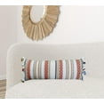 thumbnail image 2 of HomeRoots 482236 10 x 14 x 40 in. Tan & Beige Trellis Zippered Handmade Cotton Blend Throw Pillow with Tassels, 2 of 3
