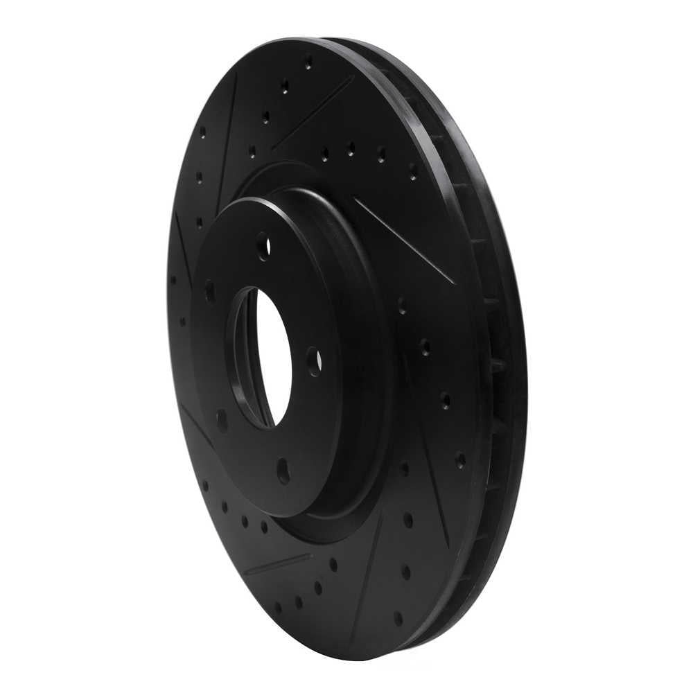 Dynamic Friction Company 633-20011L DFC Brake Rotor - Drilled And Slotted - Black
