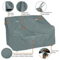 thumbnail image 4 of Classic Accessories Storigami Water-Resistant 58 Inch Easy Fold Loveseat Sofa Cover, Monument Grey, 4 of 20
