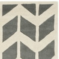 thumbnail image 4 of SAFAVIEH Chatham Easton Zigzag Stripes Wool Area Rug, Dark Grey/Ivory, 7' x 7' Square, 4 of 5