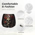 thumbnail image 4 of KLL Classical Rose Crown Skull Pattern Shorts Women,Athletic Shorts High Waisted Running Shorts Pocket Sporty Short Gym Elastic Workout Shorts-Large, 4 of 7