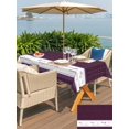 thumbnail image 5 of Outdoor Tablecloth with Umbrella Hole for Patio/Picnic/Party/Camping, Purple Plaid Waterproof Table Cloth Rectangle Table Cover Washable, Live Love Laugh Text Star Love Heart (60"x 120"), 5 of 8