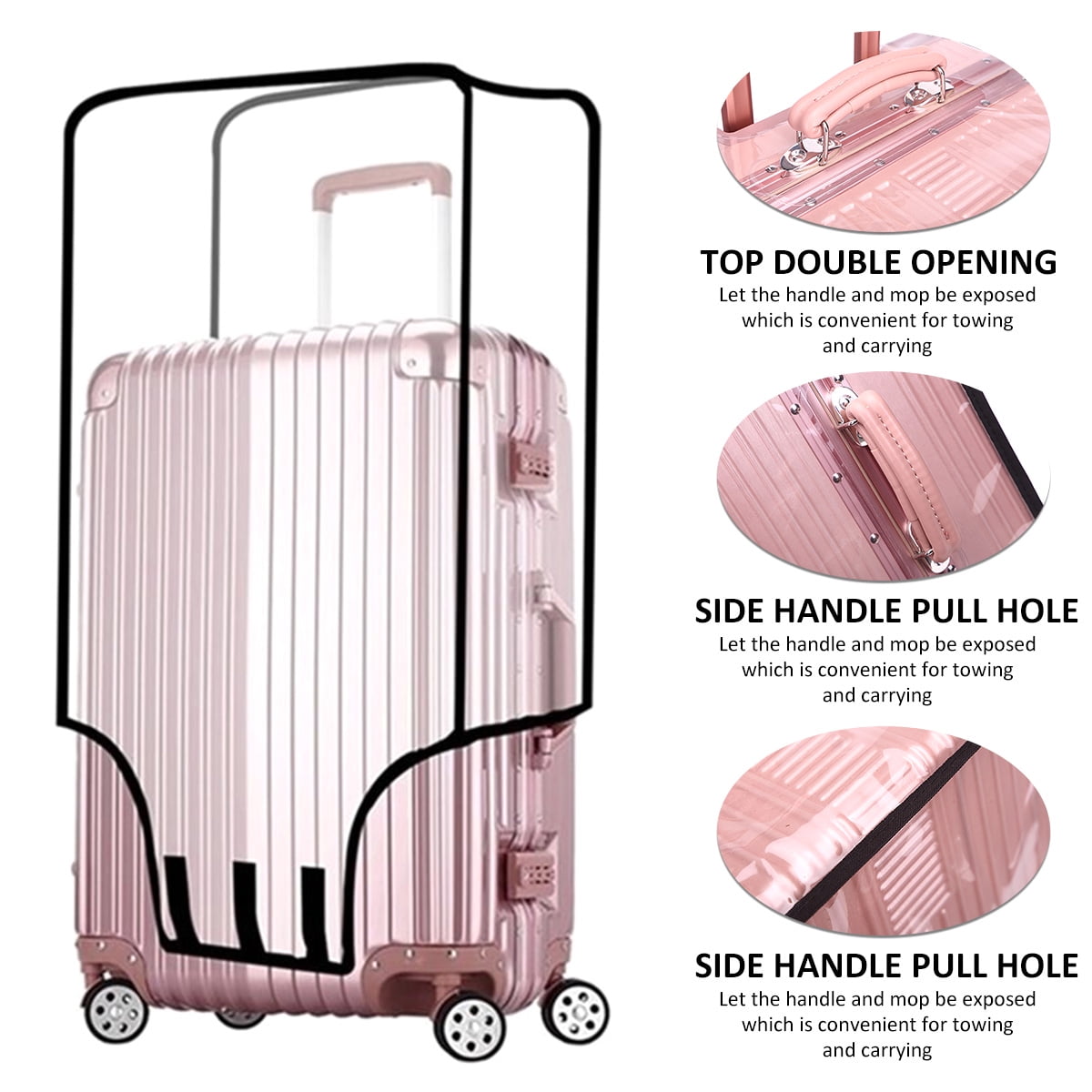 Amazon.com | gaunghong Luggage Cover 20 22 24 28 Inch Suitcase Cover  Rolling Luggage Cover Protector Clear EVA Suitcase Cover for Carry on  Luggage(22Inch) | Suitcases