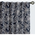 thumbnail image 2 of Vargottam 84 Inch Rod Pocket/Back Tab Cotton Curtains for Windows and Doors - Light Filtering Cotton - Light Filtering Drapes For Doors - Set of 2 Panels, 52"x84" - Abstrct Floral Design (Blue), 2 of 8