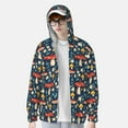 thumbnail image 4 of Kll Colorful Mushrooms Print Men'S Women’s Upf 50+ Sun Protection Outdoor Hoodie Jacket Long Sleeve Fishing Hiking Performance Shirt- Small, 4 of 8