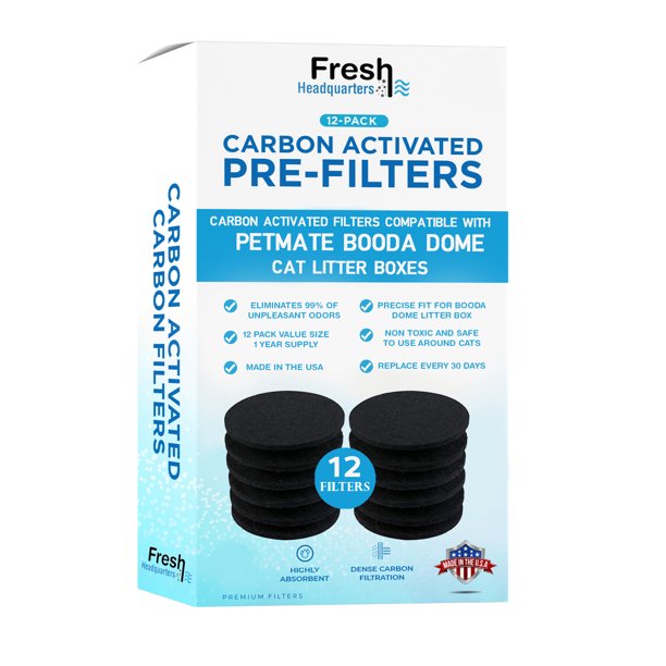 Cat Litter Box Replacement Filters Compatible with Petmate Booda