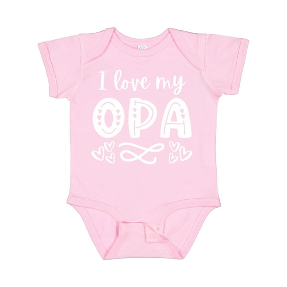 Inktastic I Love My Opa with Hearts Boys or Girls Baby Bodysuit