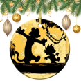 thumbnail image 3 of Calvin And Hobbes Circular Ceramic Pendants Christmas Tree Decorations Hanging Ornaments Xmas Round Ornaments 4 Pcs, 3 of 8