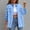 Sky Blue, variant on OGLCCG Women's Denim Jacket Loose Fit Perforated Long Sleeve Button Down Jean Coat Solid Color Casual Spring Outerwear with Pockets,XL,Army Green