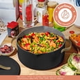 thumbnail image 2 of Beautiful 5 Quart Dutch Oven with Strainer Lid and EverGood Ceramic Nonstick Coating, Black Sesame by Drew Barrymore, 2 of 7