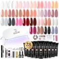 thumbnail image 1 of Kit de gel de uñas de polietileno ROSALIND de 28 colores con lámpara Mini UV/LED, 1 of 9