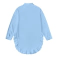 thumbnail image 6 of Ruimatai Women's Casual Loose Ruffle Hem Blouse Long Sleeve Lapel Shirt Comfortable Polyester Pullover Top Fashion Tunic, 6 of 8