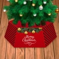 thumbnail image 2 of Diconna Christmas Tree Skirt Santa Claus Letter Print Decorative Apron, 2 of 6
