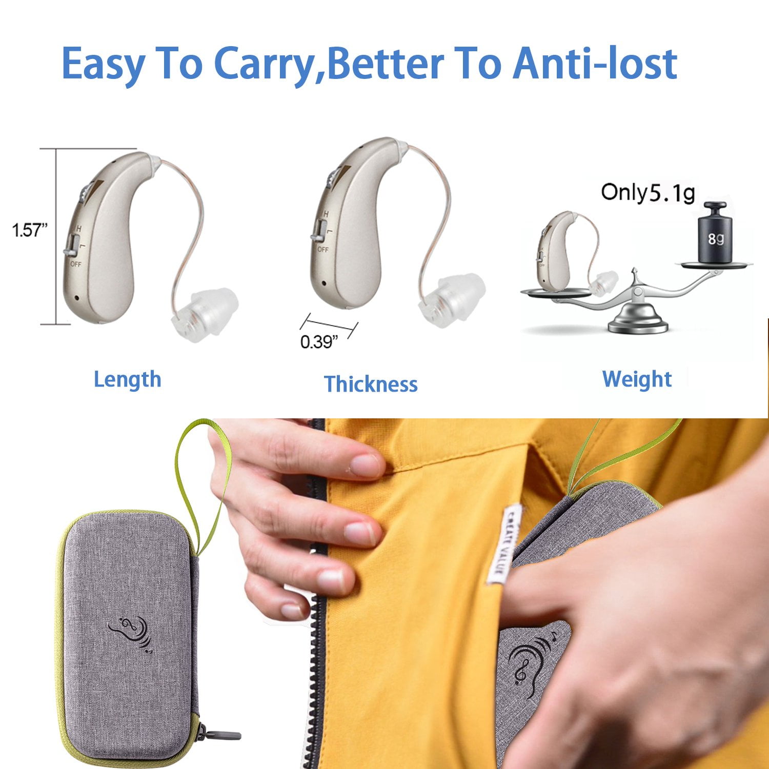 Buy Hearing Amplifiers For Seniors, Rechargeable Personal Sound