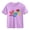 Purple, variant on Girls Graphic Tee White | Kids Love Rainbow Heart T-Shirt | Short Sleeve Casual Valentine's Day Cotton Top,Size 4 T