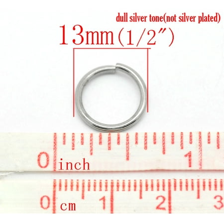 200pcs Wholesale Stainless Steel Open Jump Rings Finding Supplies 13mm Dia 15