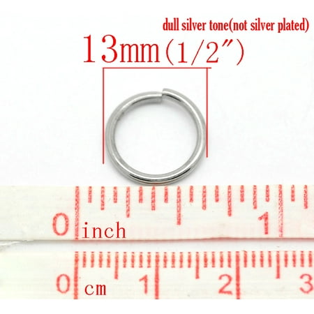 - 200pcs Wholesale Stainless Steel Open Jump Rings Finding Supplies 13mm Dia 15 GA
