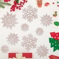 thumbnail image 7 of 36 Pack Plastic Snowflake Ornaments Christmas Winter Decorations, Hanging Snowflake Decorations for Winter Wonderland Christmas Tree, Rose gold, 7 of 7