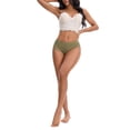 thumbnail image 2 of INSPIRE CHIC Women's Underpants Floral Lace Mid Rise Breathable Soft Underwear L Green, 2 of 4