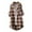 A-Khaki, variant on Tiweut Women Long Sleeve Shirts Plaid Loose Lazy Lapel Open Front Relaxed Fit Tops