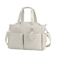 thumbnail image 3 of BELOVING Sac Fourre-Tout pour Couches à Multiples Poches Extérieures Léger Imperméable Sac à Langer Beige Blanc, 3 of 10