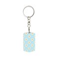 thumbnail image 2 of Uemuo Daisies Flowers Pattern Rectangular Metal Keychain - Durable, Stylish, and Personalized Key Ring for Men and Women,Engraved Keychain,Gift Slim Sturdy Keychain, 2 of 7