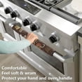 thumbnail image 3 of Coolnut 2PCS Coffee Refrigerator Door Handle Covers, ‎14"x 5.5" Washable Antiskid Kitchen Appliance Handle Protective Cover for Fridge, Oven, Dishwasher, Microwave, 3 of 6