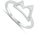 thumbnail image 4 of Cutout Snowy Mountain Peak Range Ring .925 Sterling Silver Band Jewelry Female Male Unisex Size 5, 4 of 4