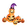 thumbnail image 2 of Calabazas Inflables Apiladas Con Sombrero De Bruja Para Fiestas De Halloween Al Aire Libre., 2 of 8