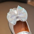 thumbnail image 4 of ASFGIMUJ Girls Sandals Bow And Rhinestone Decoration Fashionable New Pattern Cute And Comfortable Flat Bottom Hook Loop Princess Shoes,Size 2 Years-2.5 Years, 4 of 9