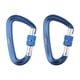thumbnail image 2 of 2 uds., Mosquetón de aluminio en apariencia de D, paquete de hebilla, clip de llavero, clip de a , hebilla de gancho Azul Zulema Mosquetón con forma de D, 2 of 6