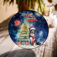 thumbnail image 3 of Merry Christmas and Happy New Year Santa Border Collie Holiday Xmas Winter 2025 Stained Glass Suncatcher Borders Dog Lovers Gifts Idea Window Hanging Sign Decor - 00024, 3 of 5