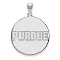 thumbnail image 1 of 925 Sterling Silver Rh-plated LogoArt Purdue XL Disc Pendant; for Adults and Teens; for Women and Men, 1 of 2